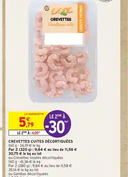 CREVETTES CUITES DÉCORTIQUÉES