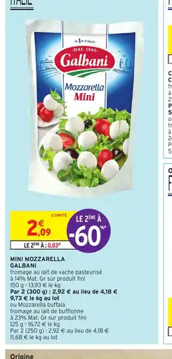 Intermarché Hyper MINI MOZZARELLA GALBANI offre