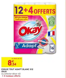 Intermarché Hyper ESSUIE TOUT ADAPT BLANC X12 OKAY offre