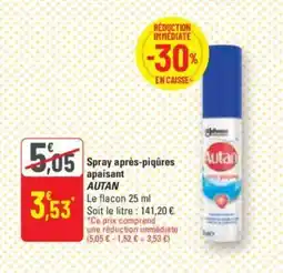 G20 Spray après-piqûres apaisant AUTAN offre