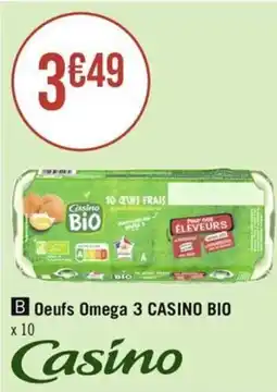 Géant Casino Oeufs Omega 3 CASINO BIO offre