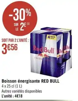 Géant Casino Boisson énergisante RED BULL offre