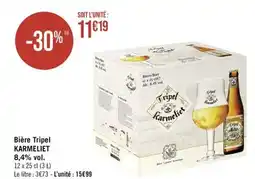 Géant Casino Bière Tripel KARMELIET 8,4% vol. offre
