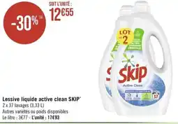Géant Casino Lessive liquide active clean SKIP* offre