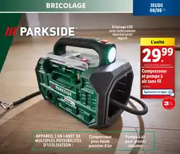 Lidl PARKSIDE Compresseur et pompe à air sans fil offre