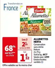 Auchan Herta - allumettes offre