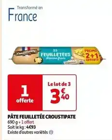 Auchan Promo - pâte feuilletée croustipate offre