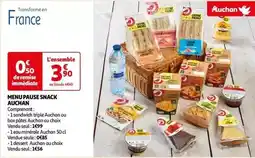 Auchan Auchan - menu pause snack offre