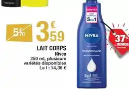 Carrefour Nivea - lait corps offre