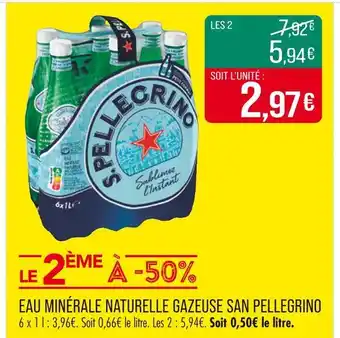 Match San Pellegrino EAU MINÉRALE NATURELLE GAZEUSE offre