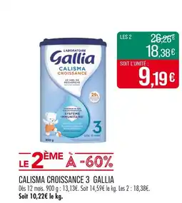 Match GALLIA CALISMA CROISSANCE 3 offre