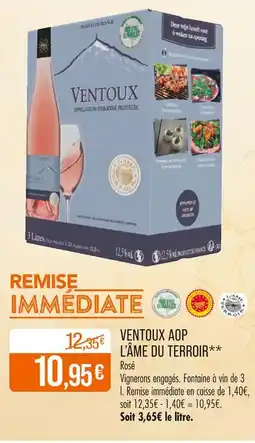 Match L’ÂME DU TERROIR VENTOUX AOP offre