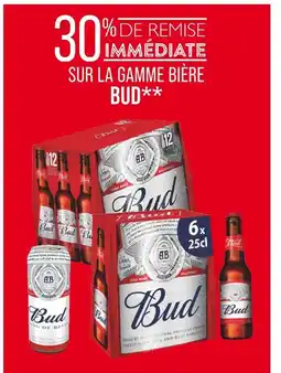Match BUD 30% DE REMISE IMMÉDIATE SUR LA GAMME BIÈRE BUD offre