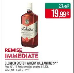 Match BALLANTINE’S BLENDED SCOTCH WHISKY offre