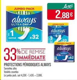 Match ALWAYS PROTECTIONS PÉRIODIQUES offre