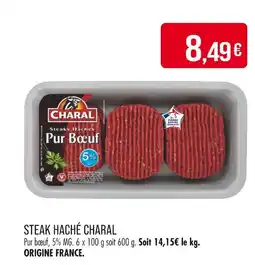 Match CHARAL STEAK HACHÉ offre