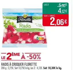 Match Florette RADIS À CROQUER offre