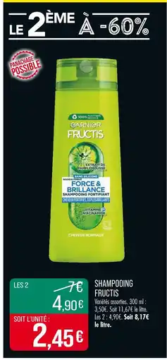 Match GARNIER FRUCTIS SHAMPOOING offre
