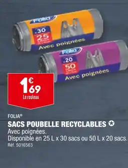 ALDI FOLIA SACS POUBELLE RECYCLABLES offre