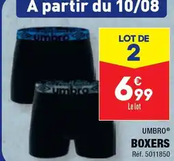 ALDI UMBRO BOXERS offre