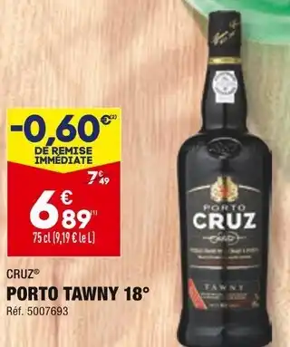 ALDI CRUZ PORTO TAWNY 18° offre