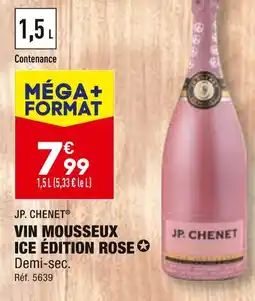 ALDI JP. CHENET VIN MOUSSEUX ICE ÉDITION ROSE offre