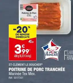ALDI ST-CLÉMENT LE BOUCHER POITRINE DE PORC TRANCHÉE offre