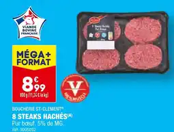ALDI BOUCHERIE ST-CLÉMENT 8 STEAKS HACHÉS offre