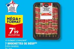 ALDI ST-CLÉMENT LE BOUCHER 7 BROCHETTES DE BŒUF offre