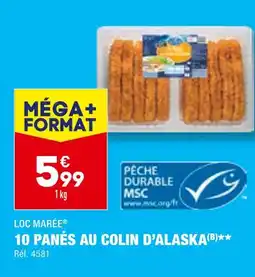 ALDI LOC MARÉE 10 PANÉS AU COLIN D’ALASKA offre