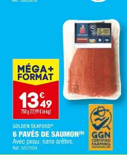 ALDI GOLDEN SEAFOOD 6 PAVÉS DE SAUMON offre