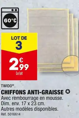 ALDI TWIDO CHIFFONS ANTI-GRAISSE offre