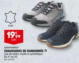 ALDI ADVENTURIDGE CHAUSSURES DE RANDONNÉE offre