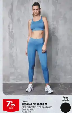 ALDI CRANE LEGGING DE SPORT offre