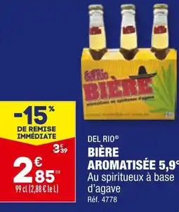 ALDI DEL RIO BIÈRE AROMATISÉE 5,9° offre