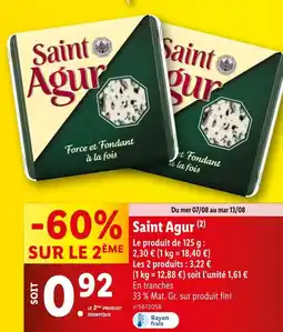 Lidl Saint Agur offre