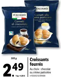 Lidl ITALIAMO Croissants fourrés offre