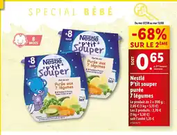 Lidl Nestlé P’tit souper purée 7 légumes offre
