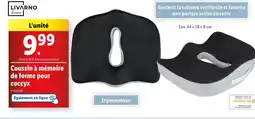 Lidl LIVARNO home Coussin à mémoire de forme pour coccyx offre