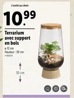 Lidl Terrarium avec support en bois offre