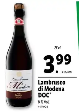 Lidl di Modena Lambrusco DOC offre