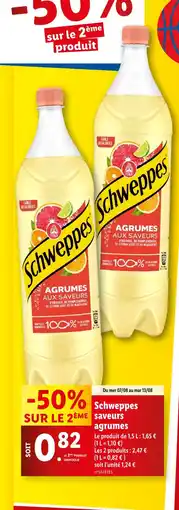 Lidl Schweppes Schweppes saveurs agrumes offre
