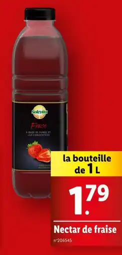 Lidl Solevita Nectar de fraise offre