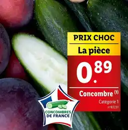 Lidl Concombre offre