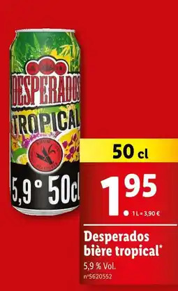 Lidl Desperados bière tropical offre
