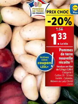 Lidl Pommes de terre nouvelle récolte offre