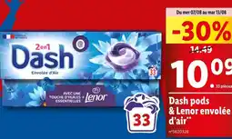 Lidl Dash Dash pods & Lenor envolée d’air offre