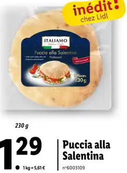 Lidl ITALIAMO Puccia alla Salentina offre