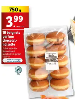 Lidl 10 beignets parfum chocolat-noisette offre