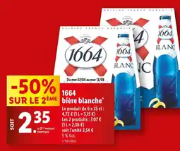 Lidl 1664 Bière blanche offre